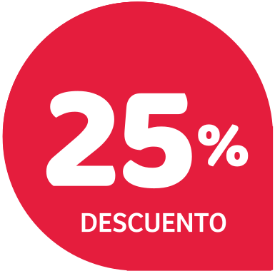 25 por ciento de descuento
